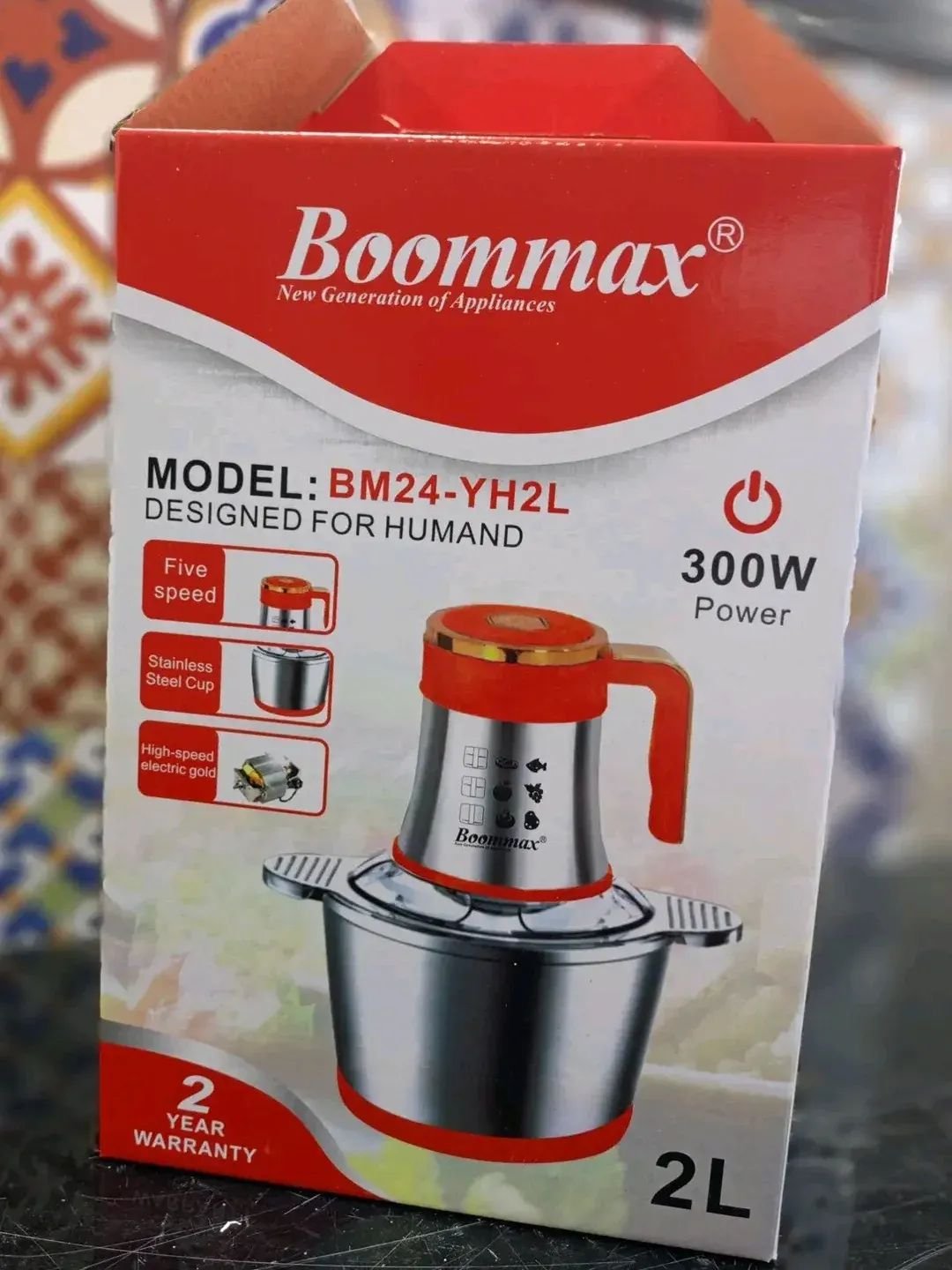 Hachoir électrique Boommax 2L – 300W